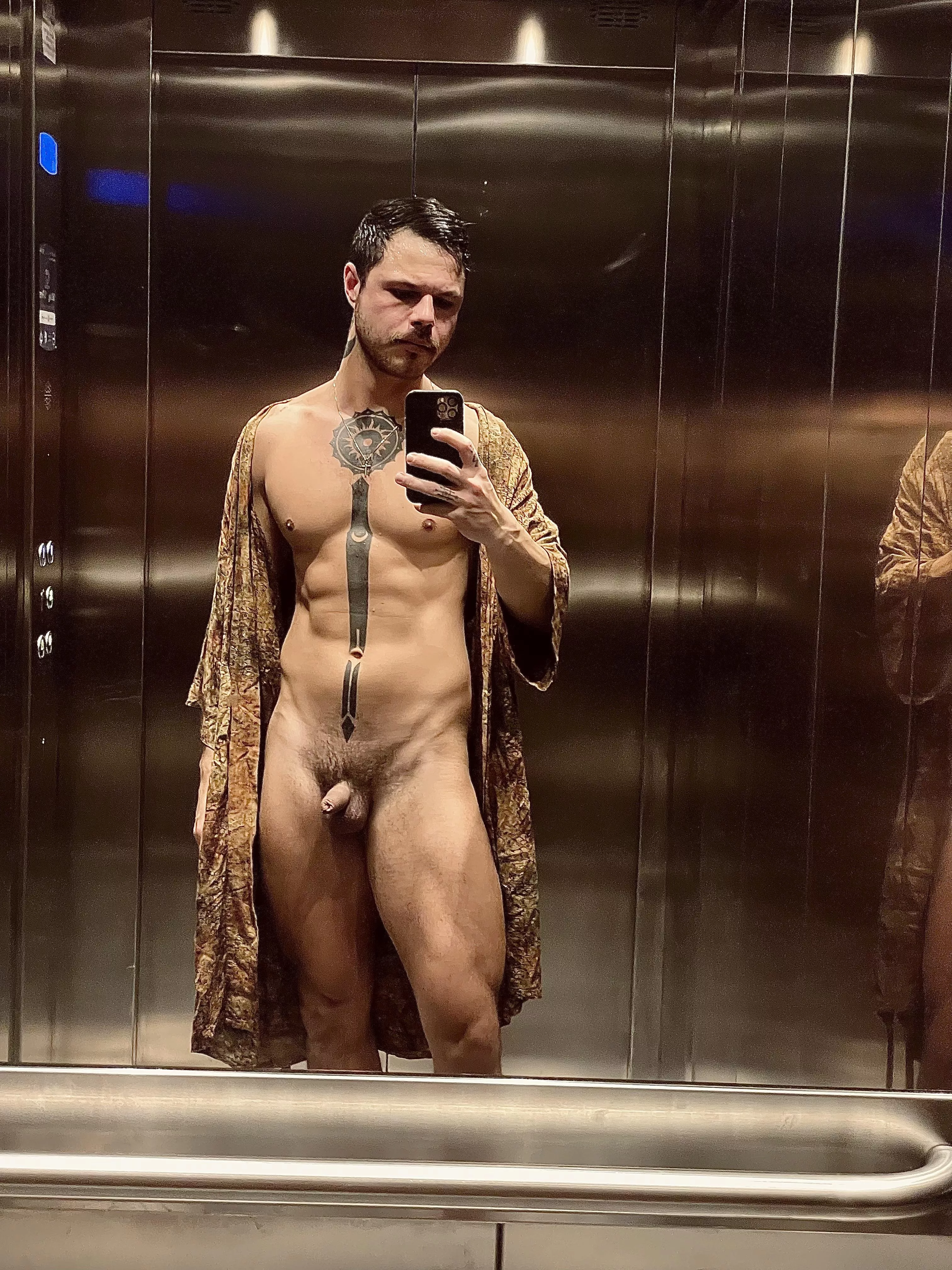 Elevator to the spa, got caught right after