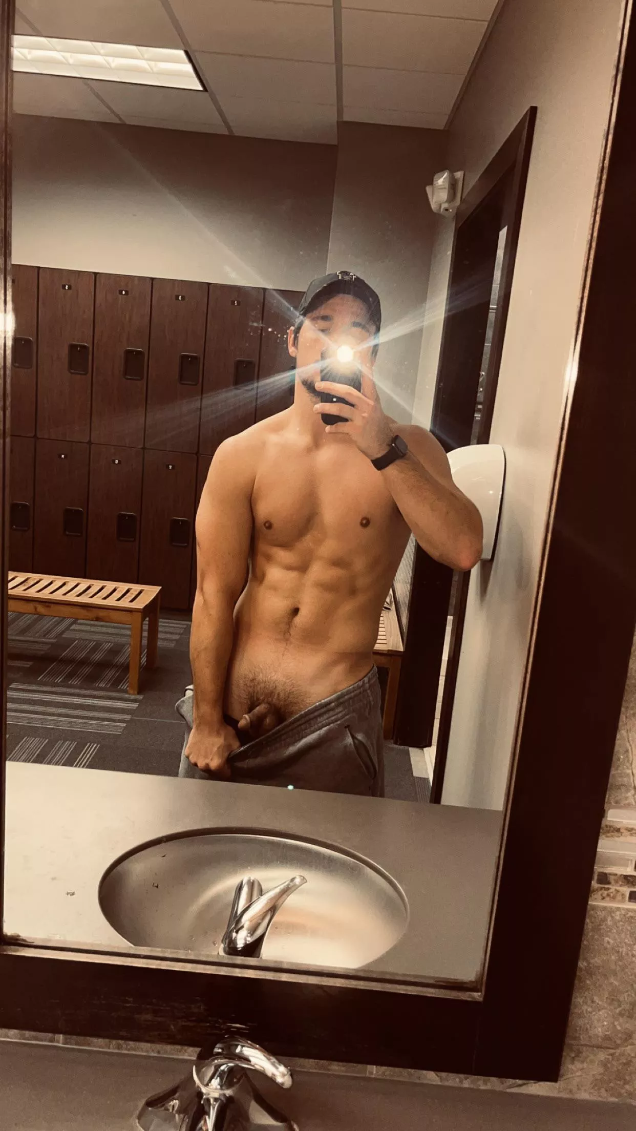 Had to sneak in a post workout nude(;