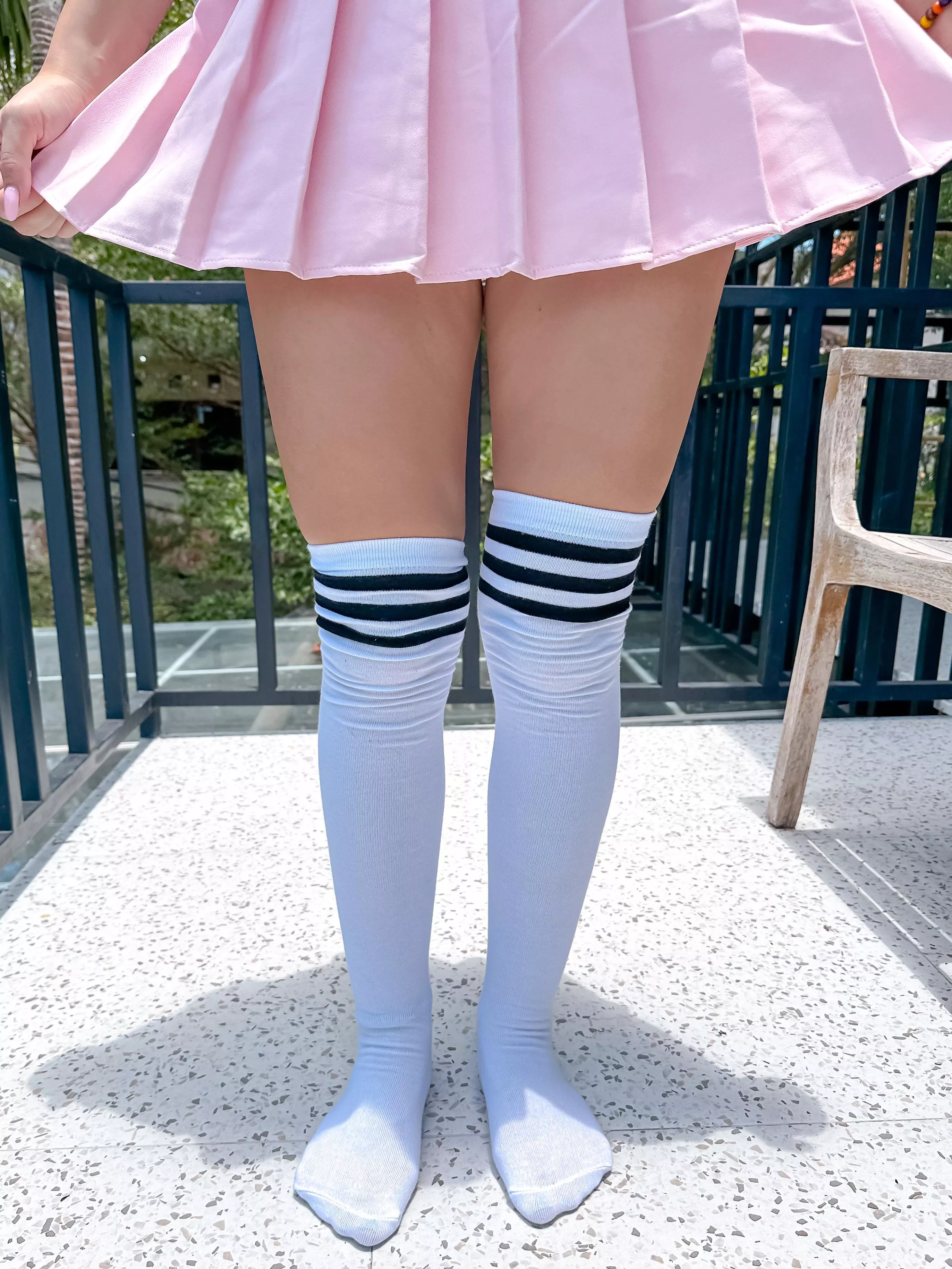 I don't have any panties under my skirt