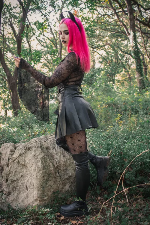 I love my new leather skirt