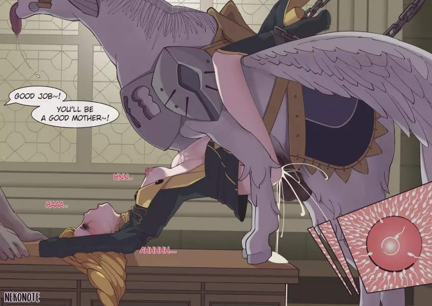 Ingrid becoming a full fledged pony fucker- I mean, Pegasus Knight. [nekonote]