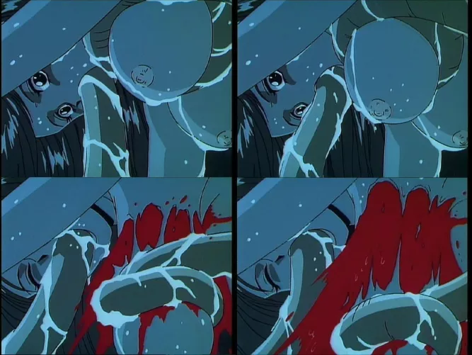 LF Color Source: 90s artstyle, big boobs, blood, tentacles, guro