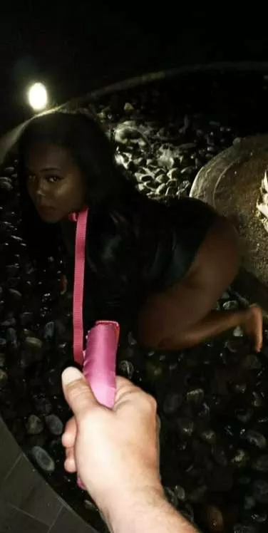 Massa taking me out for a potty break