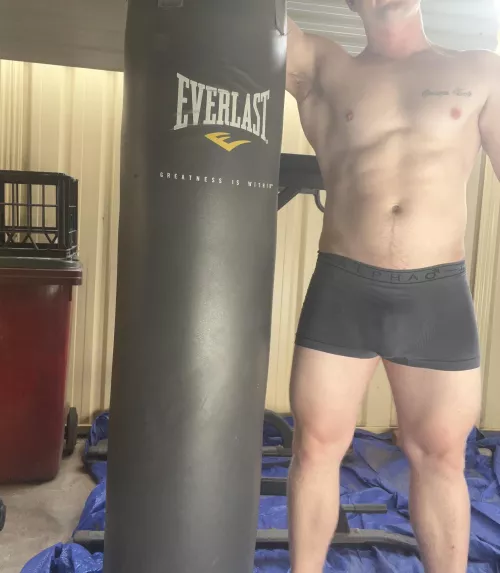 (M)y favourite part of home gym, can workout in underwear or naked