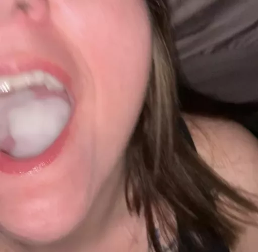 My Goodness 😳😲😲😍 My husband’s loads are so damn big!! This was A LOT to swallow 🤤🥵