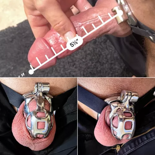 These metal cages are perfect for me. Started out a strong 7.5 in but now that Im obsessed with shrinking it I get to wear my cages nonstop.