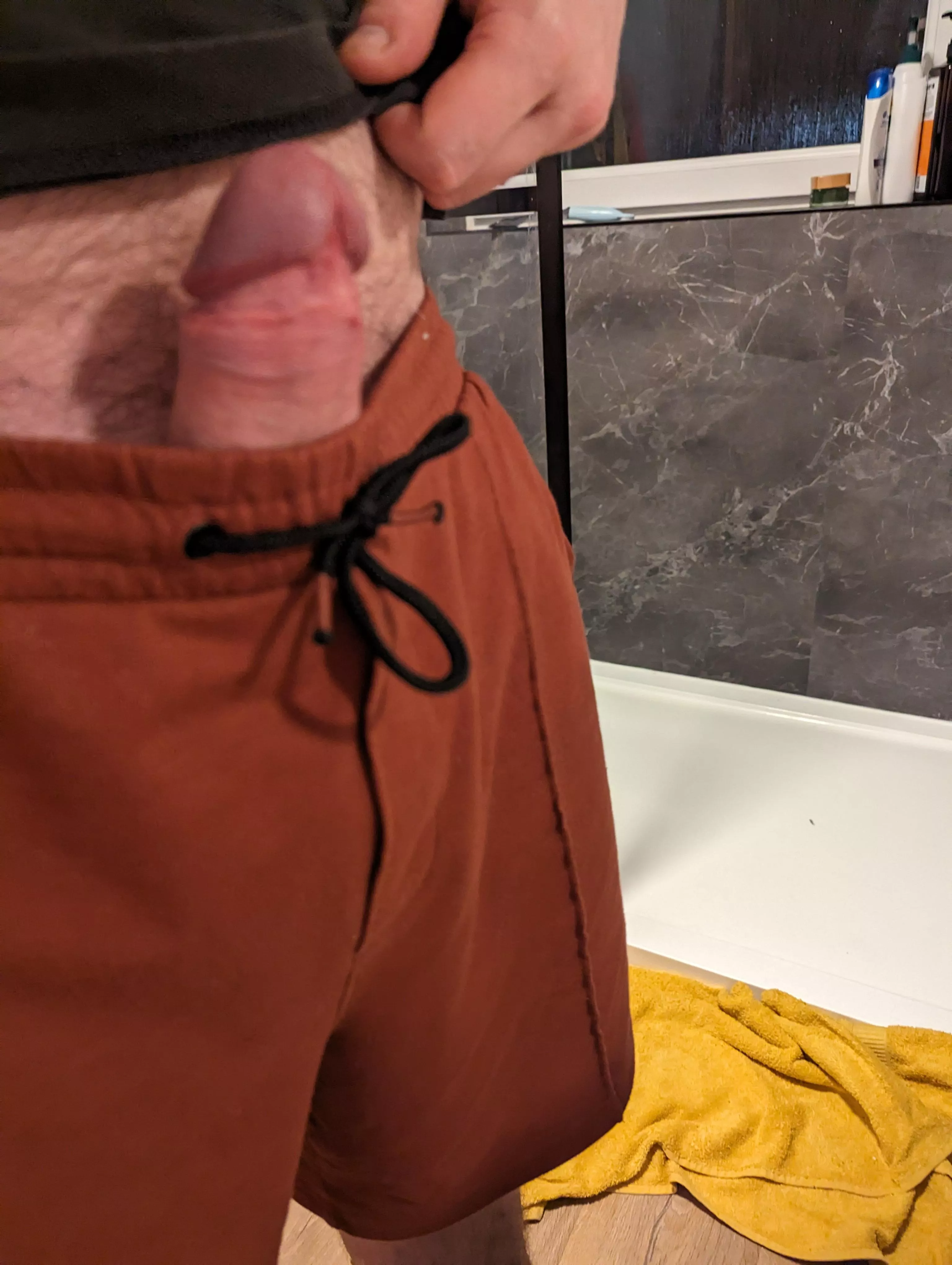 Trying to hide a boner