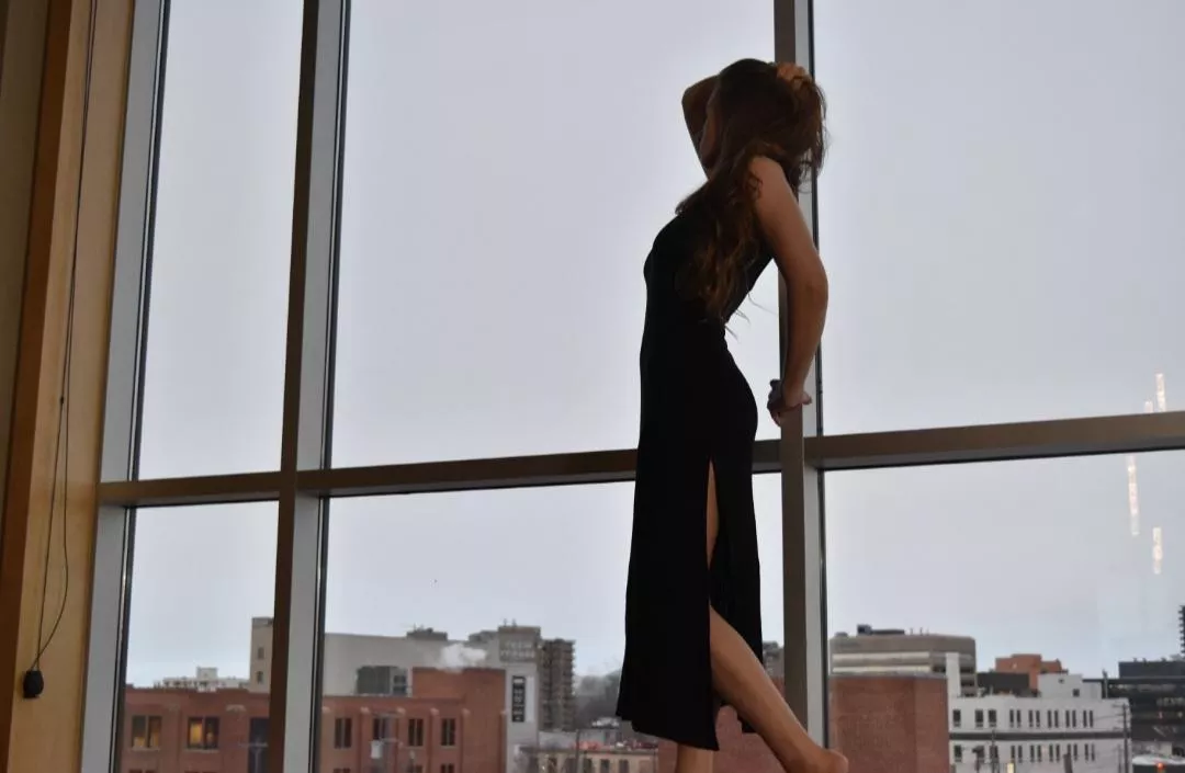 With windows like this looking over the city... just think of the fun things we could do.