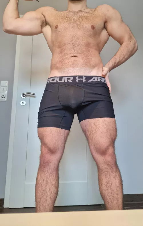 Worship my alpha under armour bulge first, then pull them down and start sucking for me