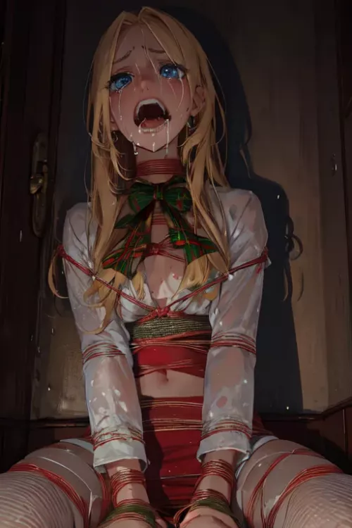 you got an early xmas gift in you closet, bound and ready to be used at you will 🎁😇