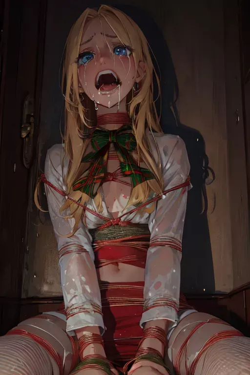 you got an early xmas gift in you closet, bound and ready to be used at you will 🎁😇