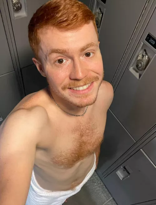 All smiles in the locker room