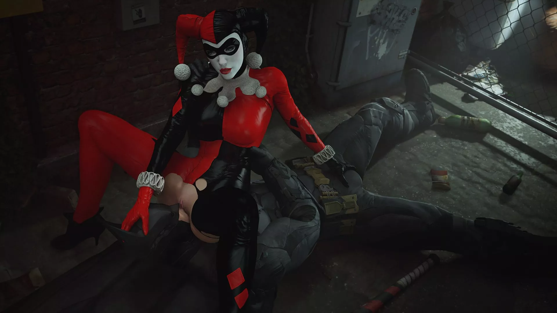 Batman Eatting Out Harley Quinn (Athazel) [DC]