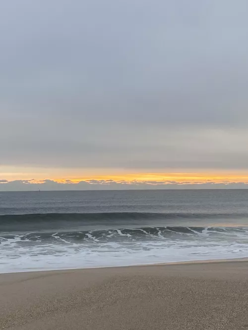 Cold day on the beach in the north east greetings from Point Pleasant🤙🏻