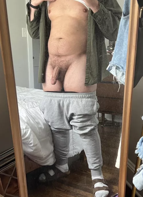 Ever wonder what a tall, beefy guy is hiding under his clothes?
