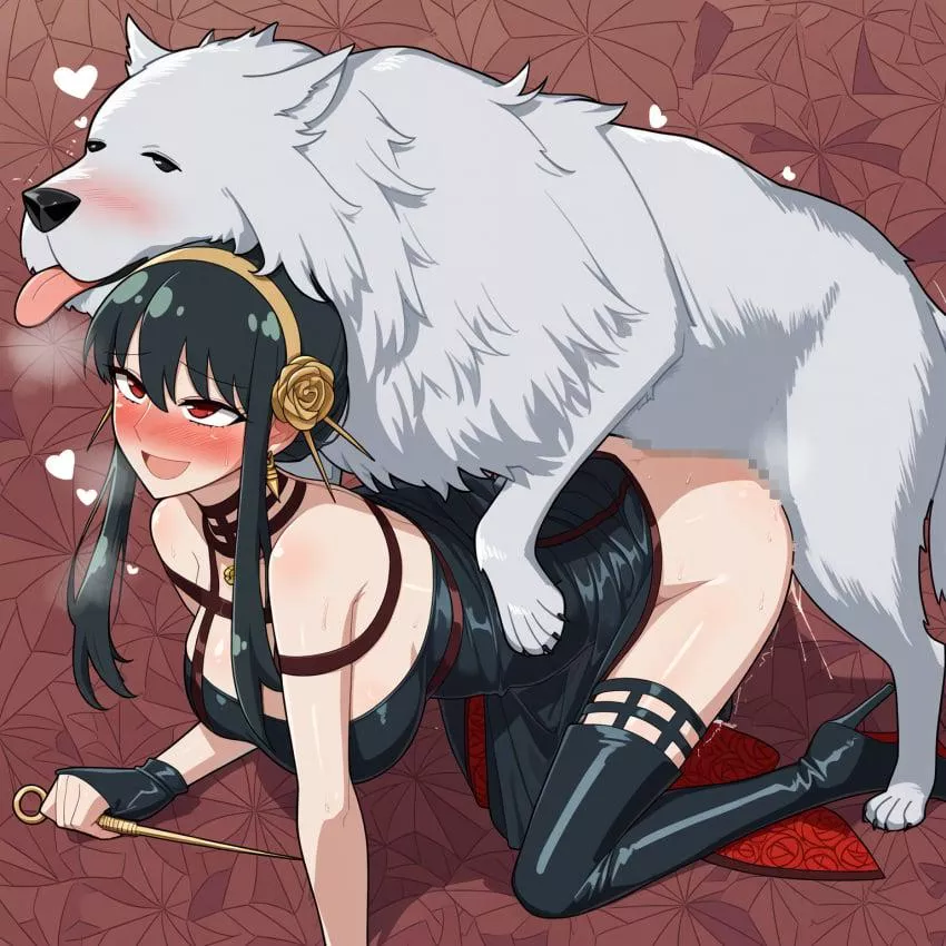 Hitwoman the day, dog's girlfriend in bed 🤭(Artist : Sentinel Axis)