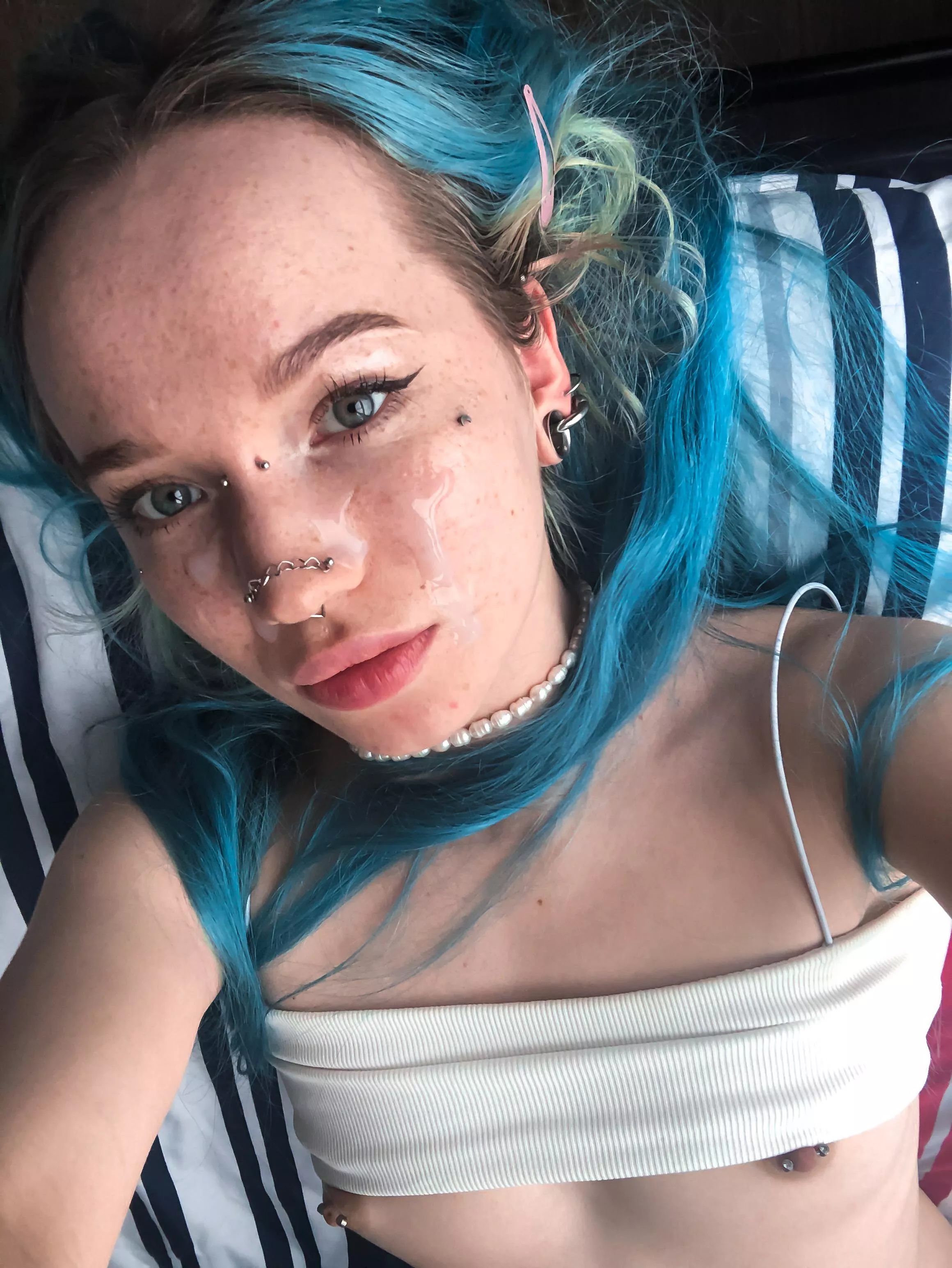 I did a good job with my mouth and you can see these selfies.