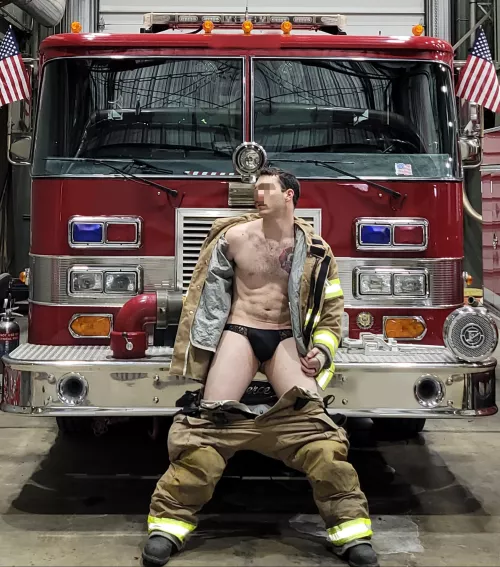 Light and breezy under this thick gear. Want to help me take it off?