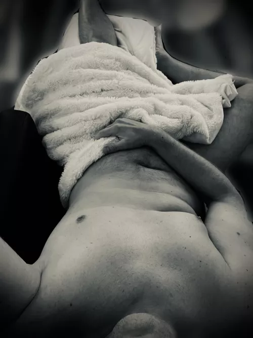 Never to old to cuddle and nap in the afternoon