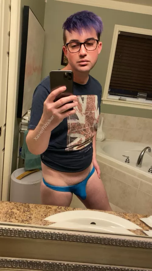 (NSFW) one sleepy boy in a thong. That ok?