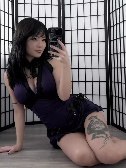 Purple dress Tifa Lockhart by Dystorra