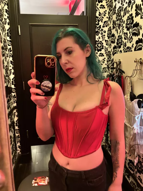 Sexy red corset
