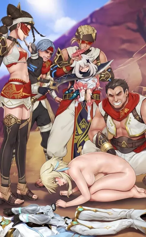 “So…sorry…sorry…please let paimon go I beg you…we won’t bother you again”