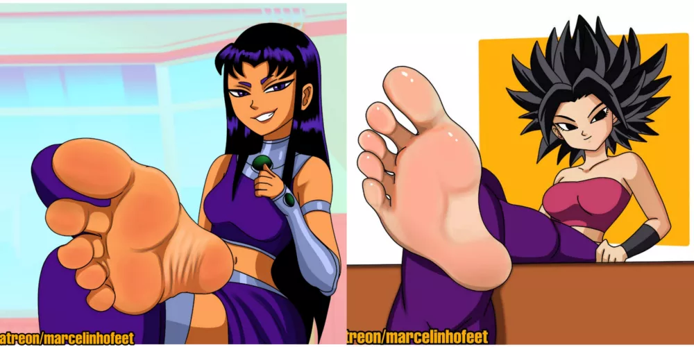 [Teen Titans x Dragon Ball Super] Blackfire and Caulifla who feet smells and taste better at the end of the day? (marcelinhofeet)