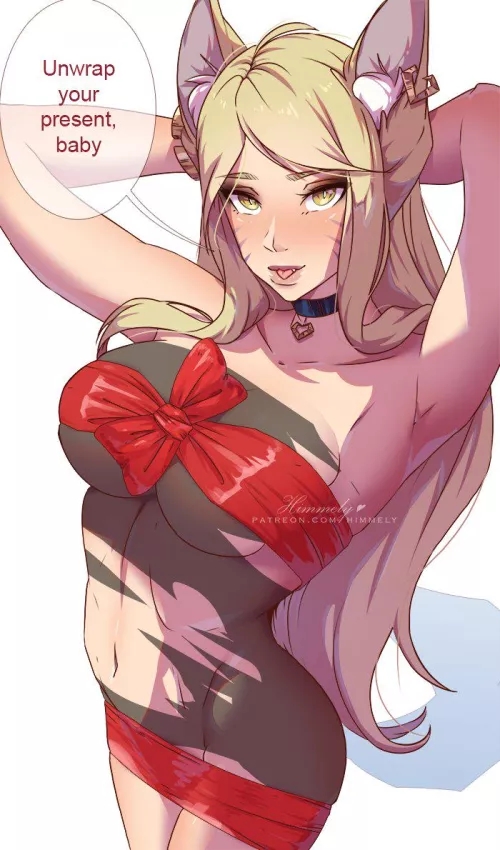 Ahri as your xmas present... (Himmely_art)
