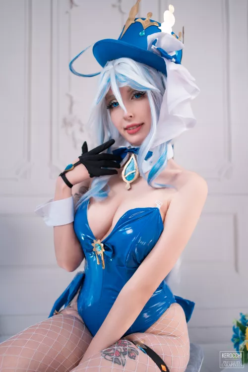 Furina in her bunnysuit for the casino! Genshin Impact cosplay by Kerocchi
