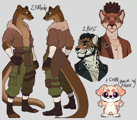 How much should I charge for a ref sheet like this?