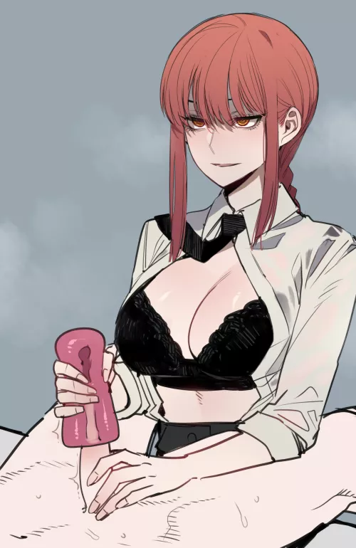 Makima uses an onahole