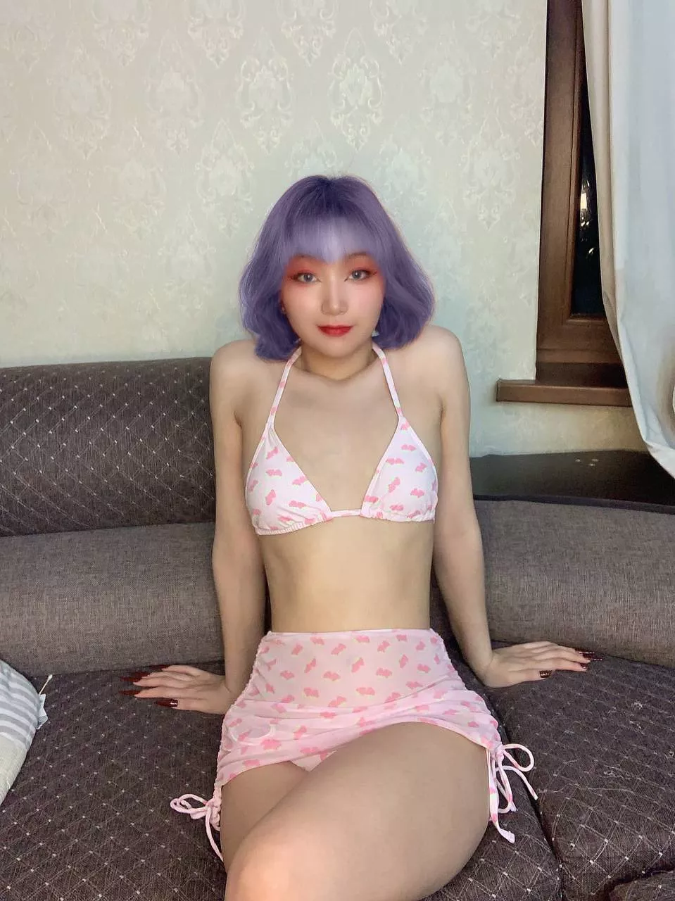 My neon hair glows in the dark