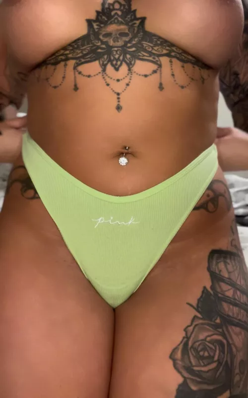 So you think my tattoo fits perfectly under my boobs?