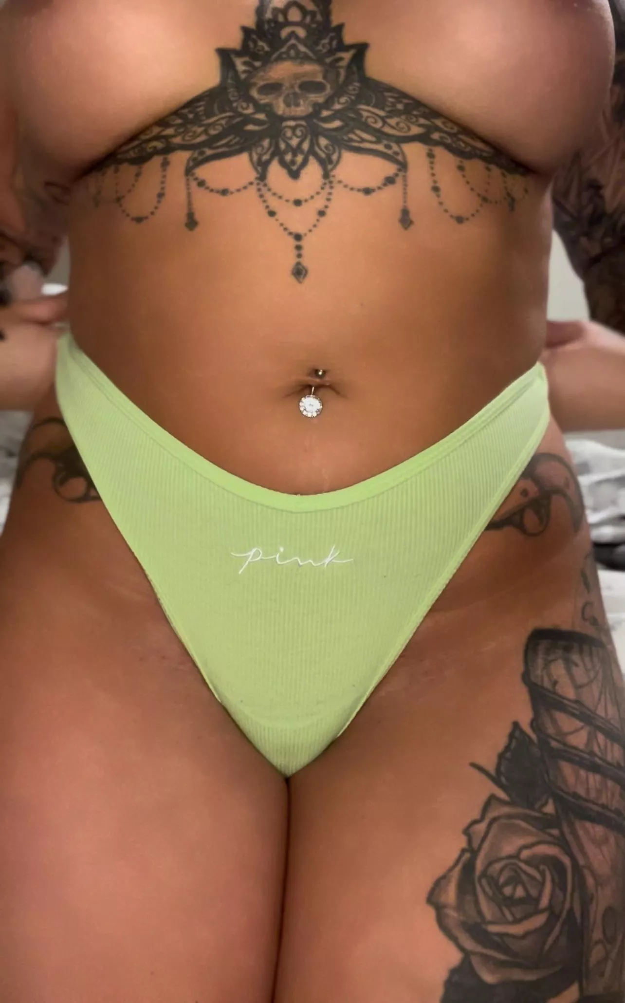 So you think my tattoo fits perfectly under my boobs?