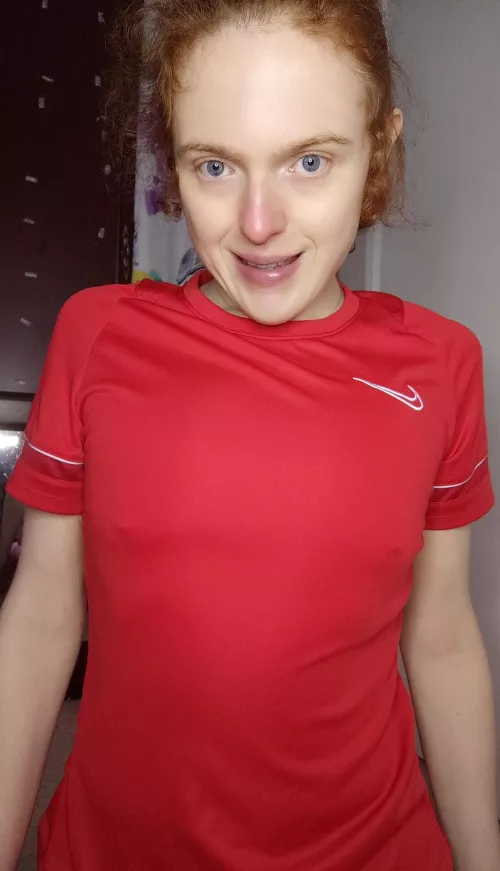 A braless gym session is happening today