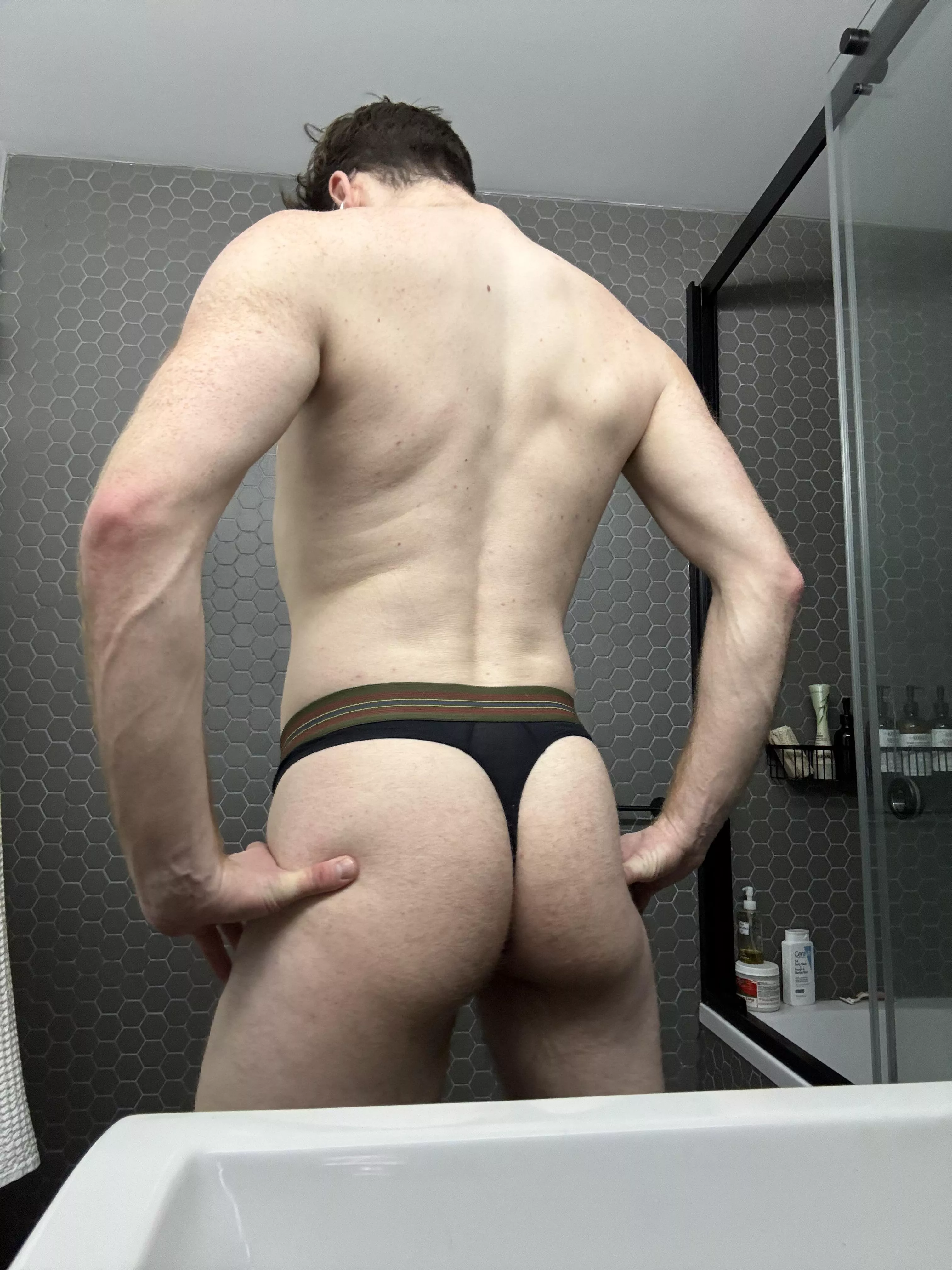 Bike Active Thong sweaty after the gym