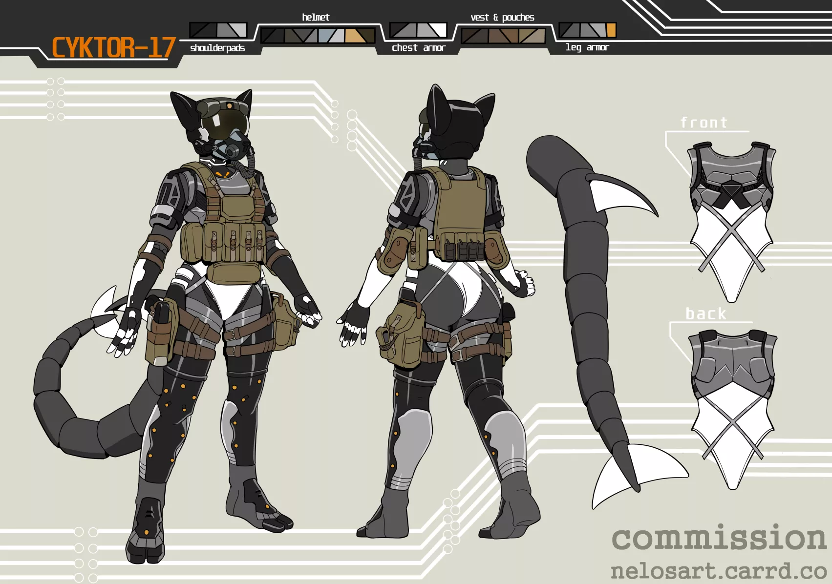 Cyktor with armor (art by me)