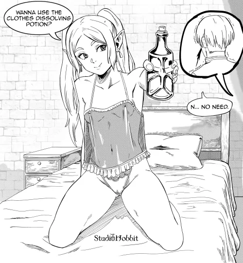 Frieren in manga style by me.