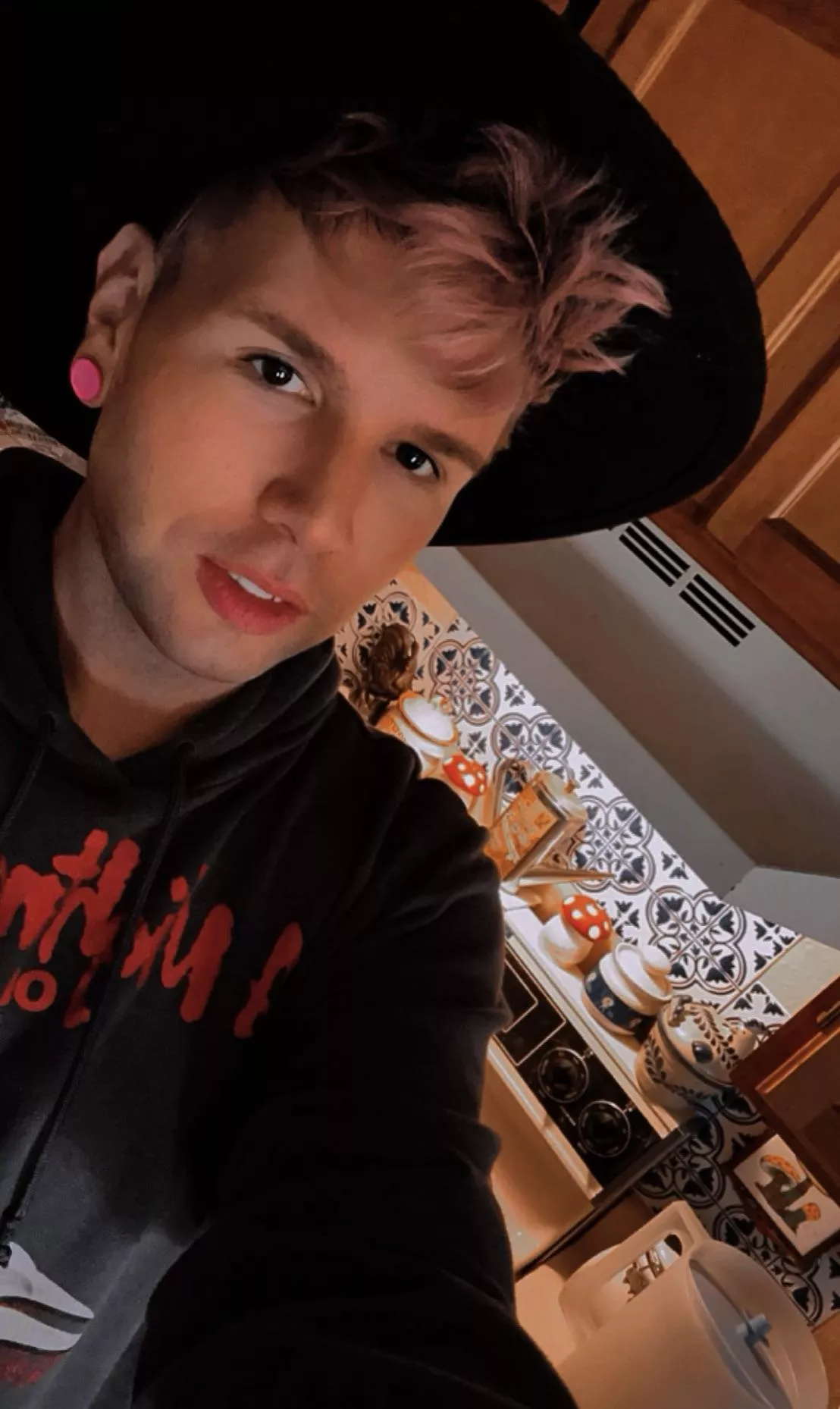 Having fun on Friday night, where did this hat even come from?