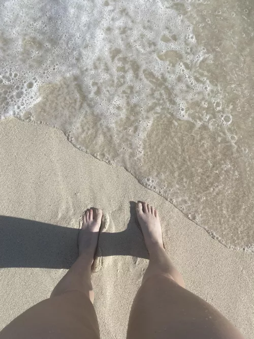 I like how the sand feels between my toes