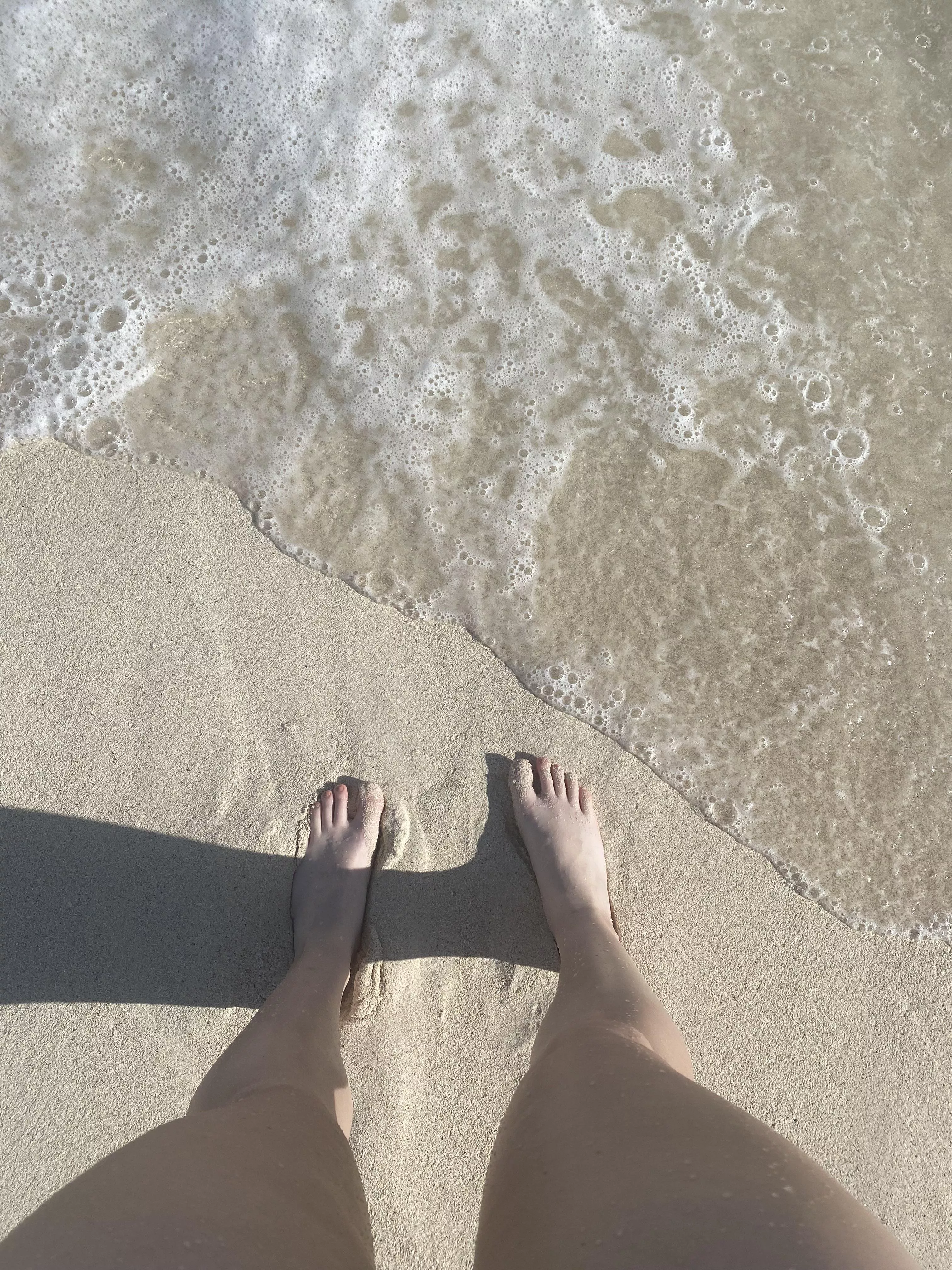 I like how the sand feels between my toes