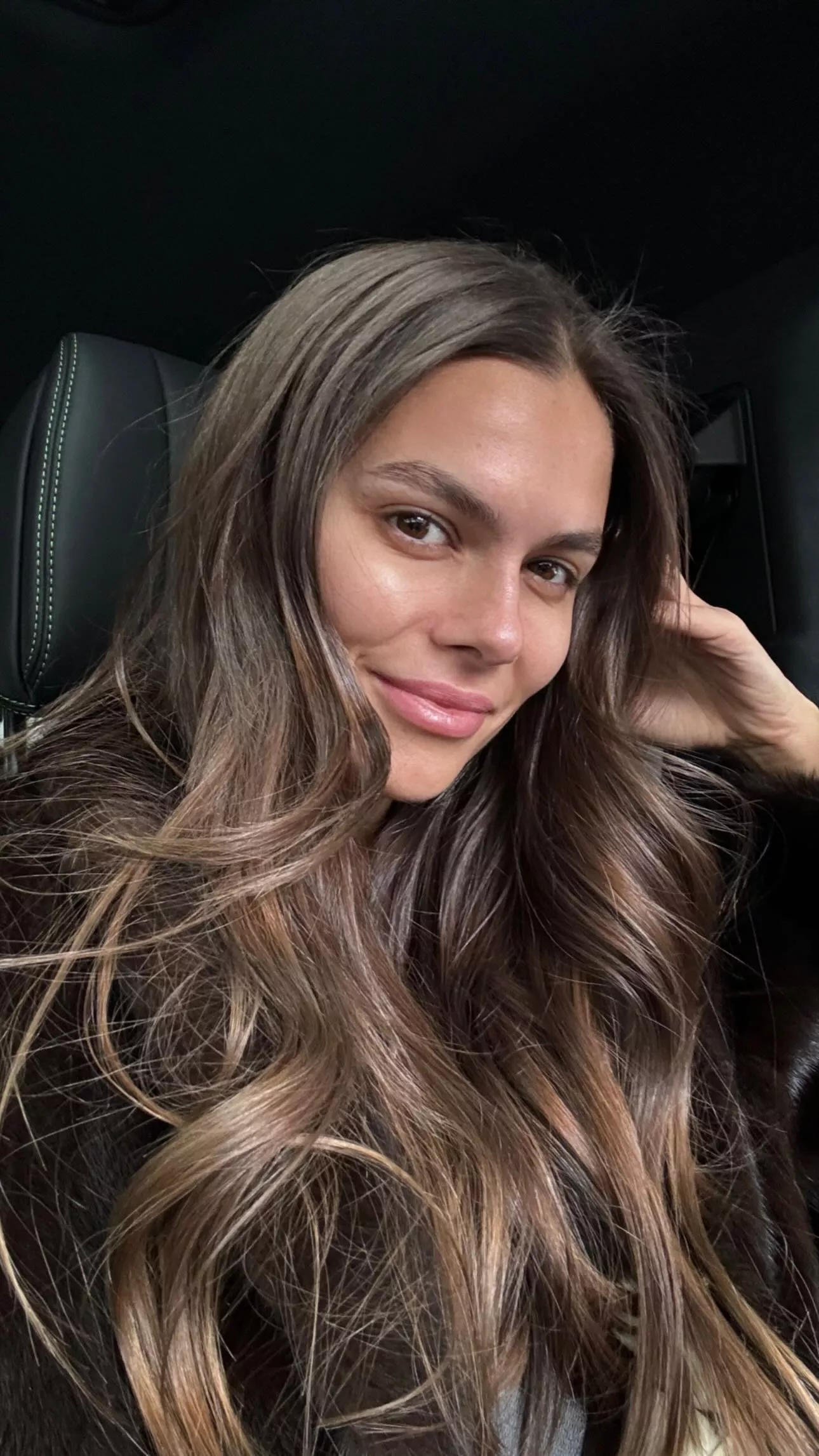 In car (IG story 12/8/2023)