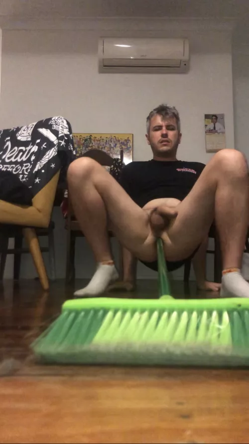 Mopping the house using my ass
