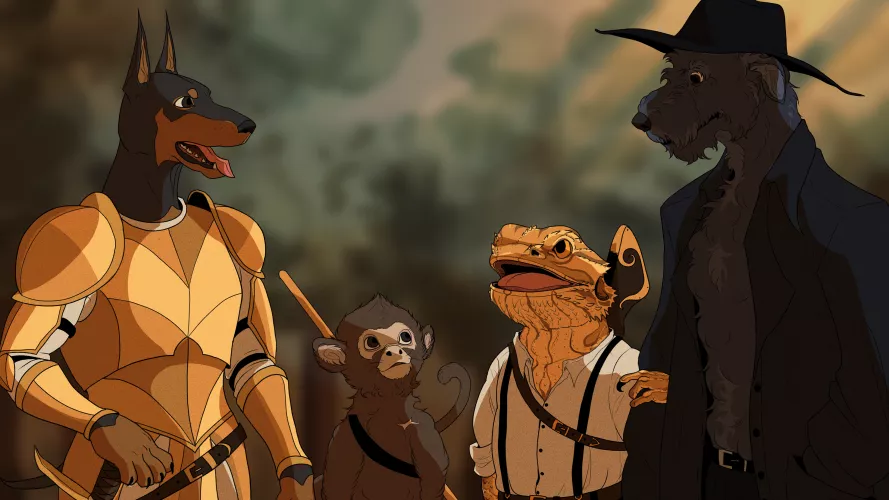 My DnD party as their fursonas!