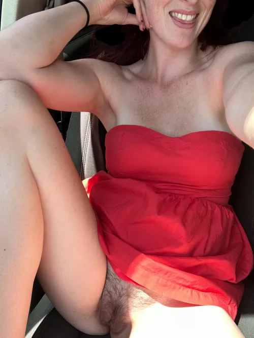 My dress could cover your head while you eat me out, so hubby won’t see