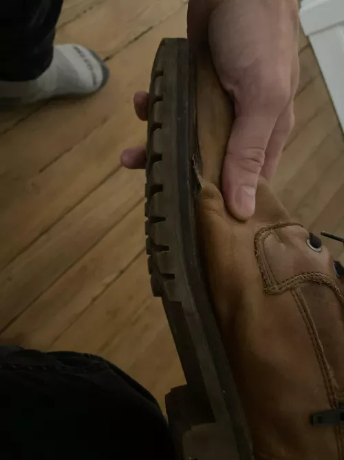 One year old Travelin winter boots done for.