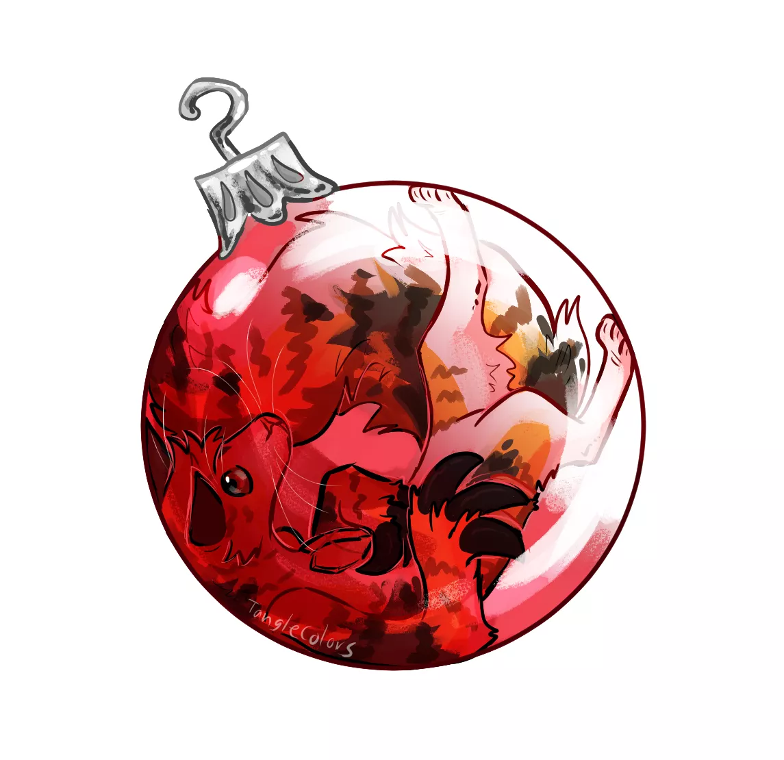 She's stuck! (art by me @tanglewrangles on twitter)