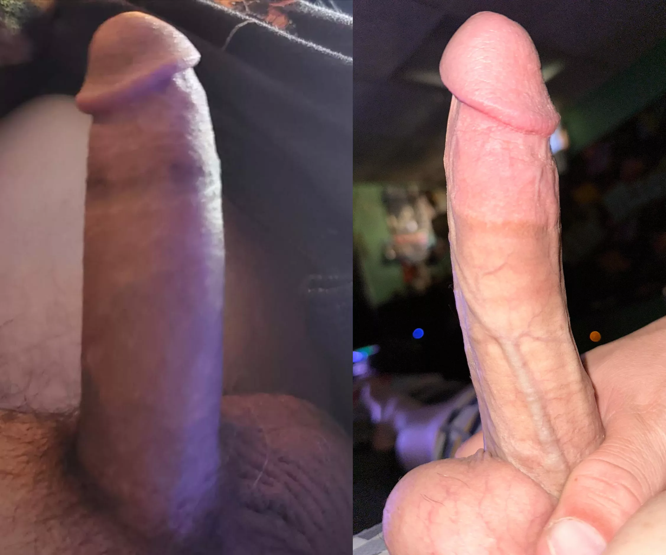 Trying to figure out the better cock me (left) or friend