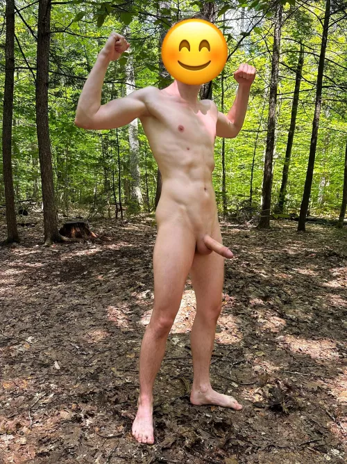 You never know who you might run into in the woods